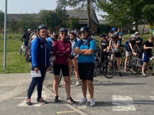 les élèves avant de prendre la route