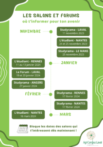 affiche prochains salons et forums